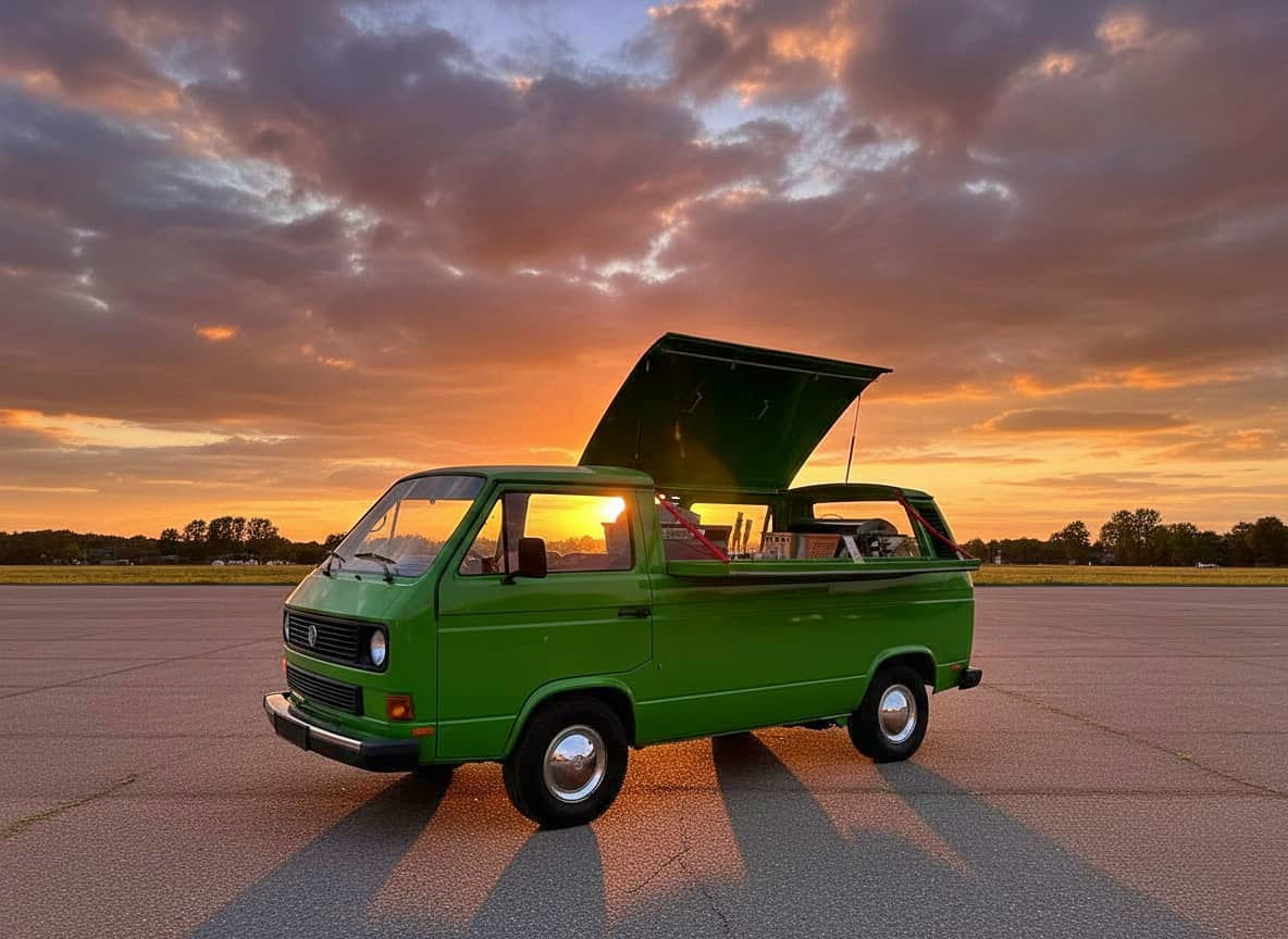 Bulli als mobile Cocktail-Bar auf einer Hochzeit